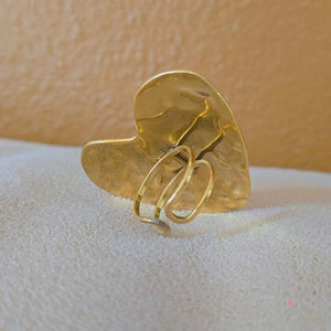 Vintage Big Heart Open Ring