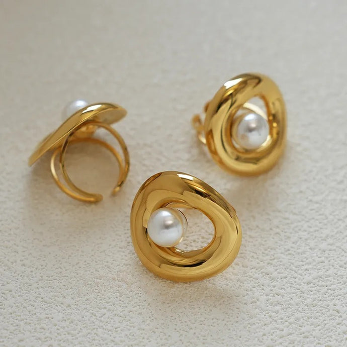 Elegant Pearl Open Ring