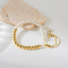 Load image into Gallery viewer, Beaded Adjustable Pearl Bracelet
