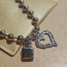 Load image into Gallery viewer, UN- Lock and Heart Brilliant Bracelet
