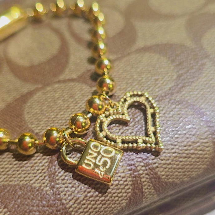 UN- Lock and Heart Brilliant Bracelet