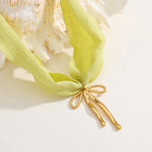 Load image into Gallery viewer, Bandana Bow Charm Necklace
