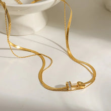 Load image into Gallery viewer, Double Layered Gold Chain Necklace
