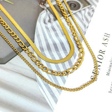 Load image into Gallery viewer, Golden Layered 3 in 1 Necklace
