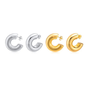 Elegant Golden C Earrings