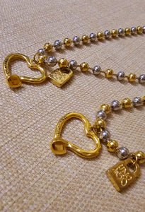 UN-Two Colors Chunky and Lock Heart Set