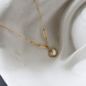 Special Heart in White Necklace