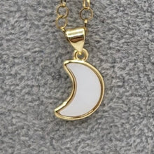 Load image into Gallery viewer, Moon Gold-White Necklace
