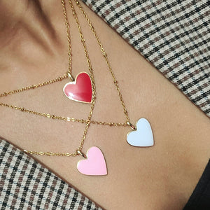 Small Heart Mix Colors Necklace