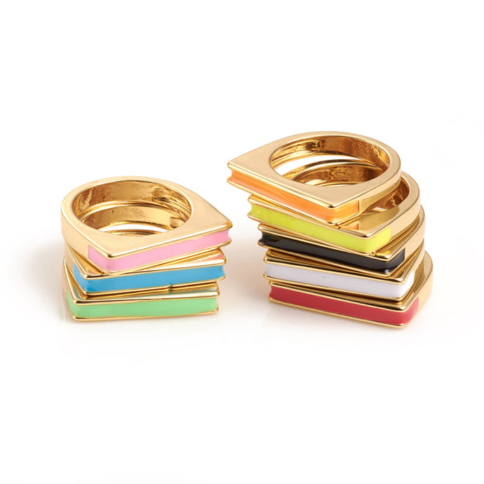 Simple Special Colorful Size 7 Ring