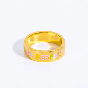 Cute Text Ring - You Are Perfect