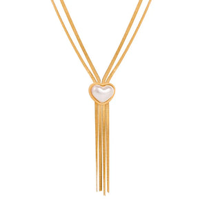 Emotional Heart White Necklace