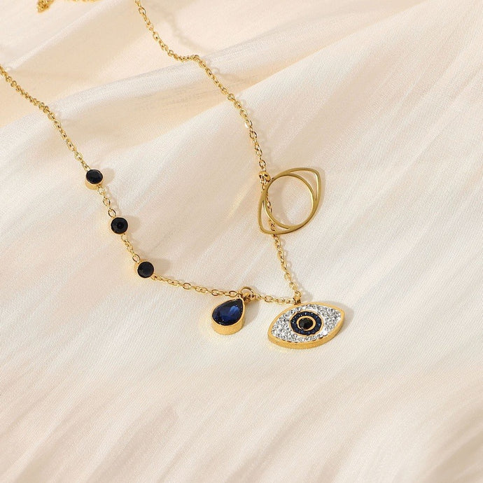 Eye Water Drop Pendant Necklace