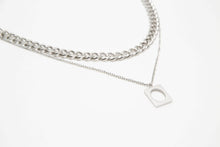 Load image into Gallery viewer, Square Hollow Double Necklace
