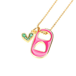 Hook and Heart Colorful Necklace