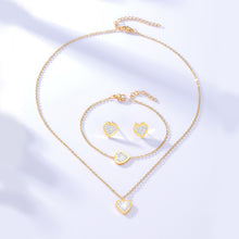 Load image into Gallery viewer, Heartshaped Zircon 3pcs Set
