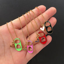 Load image into Gallery viewer, Hook and Heart Colorful Necklace
