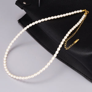 Millet Bead Pearl Necklaces