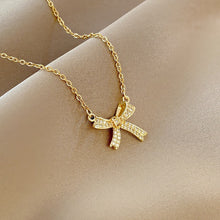 Load image into Gallery viewer, Bow Zircon Style Necklace
