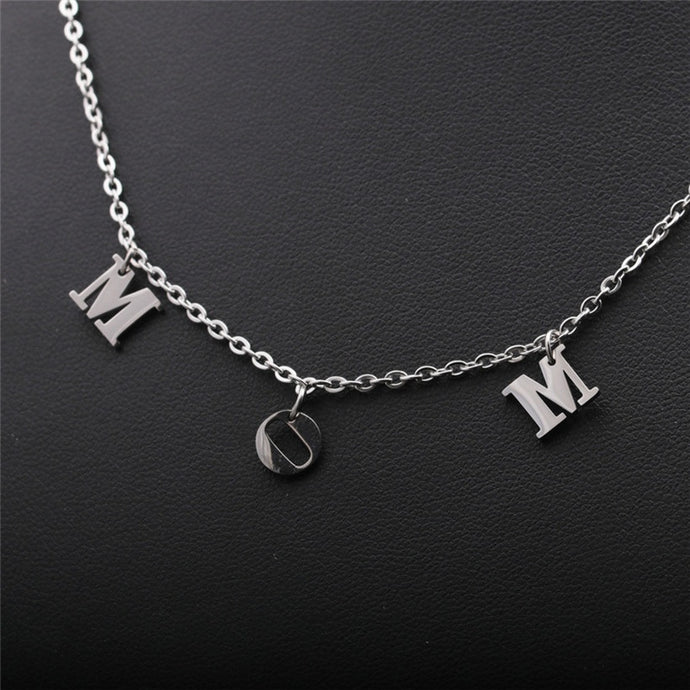 Letters Mom Necklace
