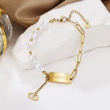 Load image into Gallery viewer, Fashion Pearl Geometric Stainless Steel Bracelets
