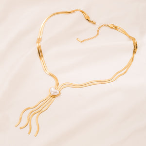 Emotional Heart White Necklace