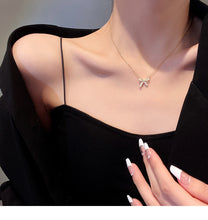 Load image into Gallery viewer, Bow Zircon Style Necklace
