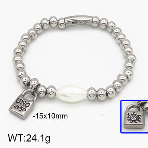Expandable White Pearl Bracelets- Uno 50