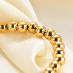 Elastic Gold Bead Bracelet