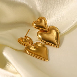 Two Heart in One Earrings