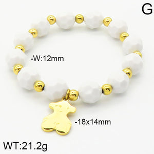 T-White Bear Charms Bracelets