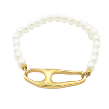 Load image into Gallery viewer, White Pearl Lock Bracelets- UNO 50
