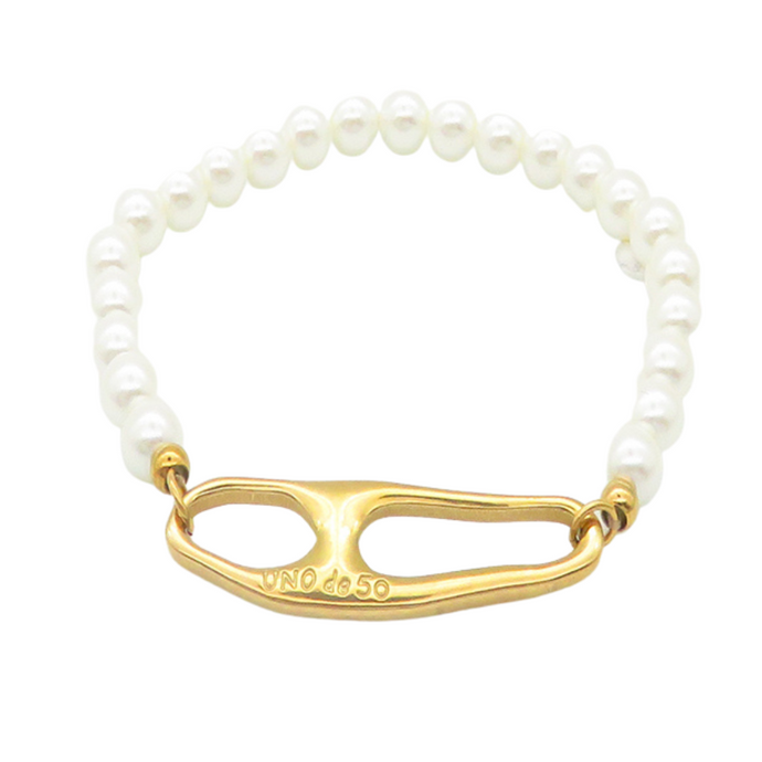 White Pearl Lock Bracelets- UNO 50