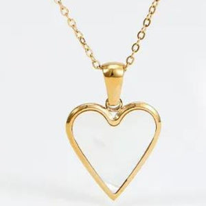 Romantic White Heart Necklace