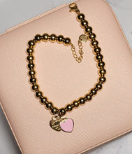 Load image into Gallery viewer, Luxury Balls W. Pink Heart Bracelet- TC
