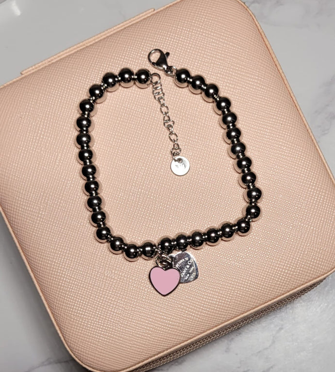 Luxury Balls W. Pink Heart Bracelet- TC
