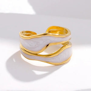 Sweet Pearlescent White Ring