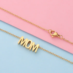 Delicate Mom Letter Necklace