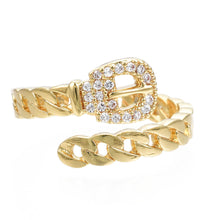 Load image into Gallery viewer, Chain Belt Shape Cuff Ring
