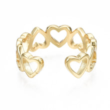 Load image into Gallery viewer, Hollow Heart Ring Plated Size 6
